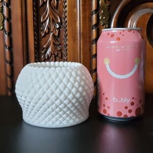 Vntg Westmoreland "English Hobnail" Milk Glass Rose Bowl 3" Tall x 4" Wide